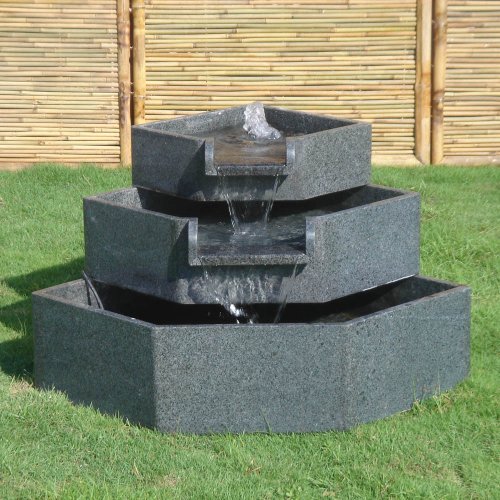Vernal Falls Outdoor Water Fountain Granite Stone Great for Patios and Indoors