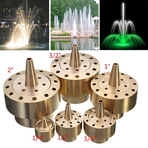 Kisstaker Garden Landscape Fountain Nozzle Fireworks Shape Brass Fountain Spray Head 12 Inch