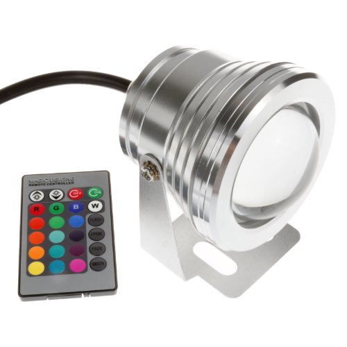 LEMONBESTÂ 10w 12v RGB Multi-color Ip67 LED Underwater Light Landscape Fountain Pond Lamp Bulb with Remote Control