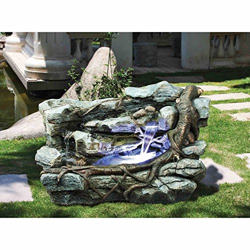 Design Toscano Staggered Rock Canyon Cascading Garden Fountain