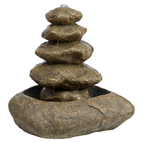 Design Toscano Trail Marker Stacked Rocks Cascading Fountain