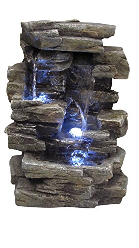 Alpine WIN220 Waterfall Tabletop Fountain with White LED Light