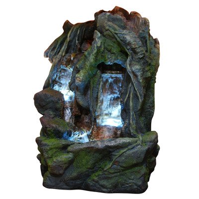 Alpine Waterfall Fountain With Led