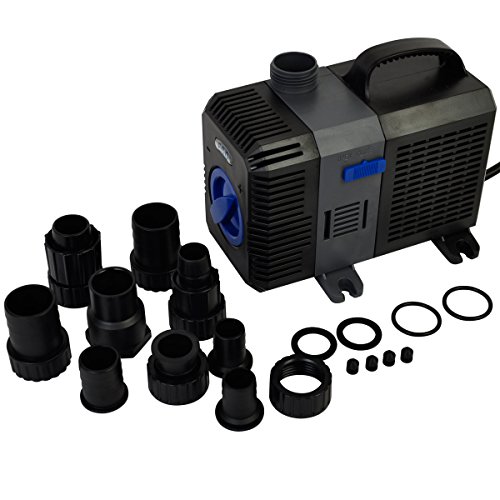 Polar Aurora New Pond Pump Adjustable Submersible Inline Fountain Waterfall Koi Filter 1374gph