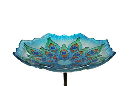 Evergreen Enterprises EG2GB209 Peacock Birdbath on Stake