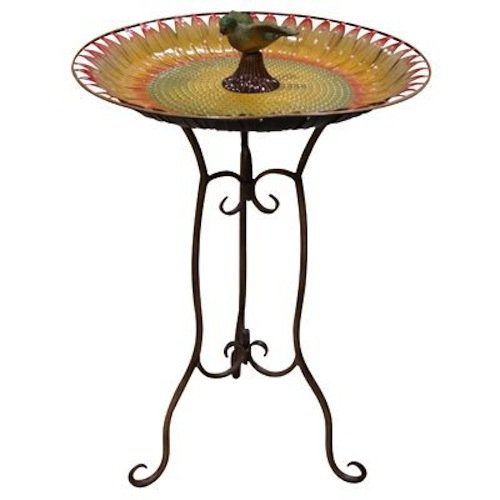 ALPINE CORPORATION ORS134 Metal Birdbath 20 by 29-Inch