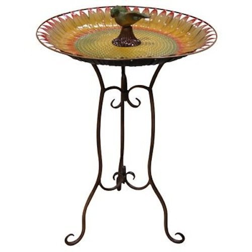 ALPINE CORPORATION ORS134 Metal Birdbath 20 by 29-Inch by Alpine