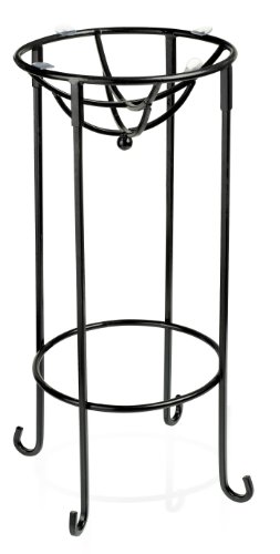 Grasslands Road Metal Birdbath Holder Stand 20 by 12-Inch Black 3-Pack