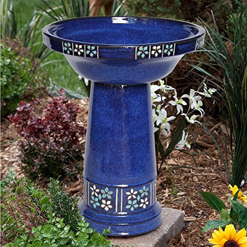 Smart Solar Ceramic Solar Bird Bath