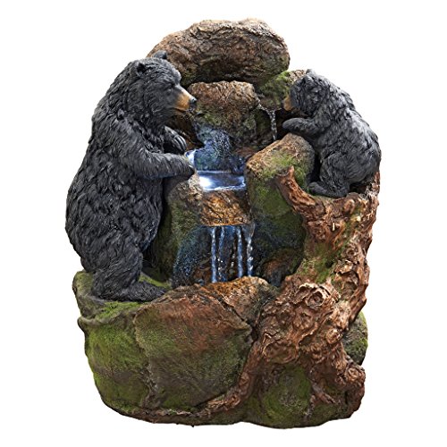 Design Toscano Grizzly Gulch Black Bears Sculptural Fountain