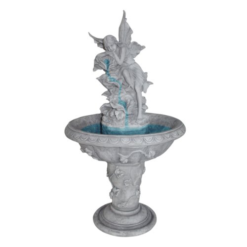 Design Toscano Pixie Fairy Sculptural Fountain Antique Stone