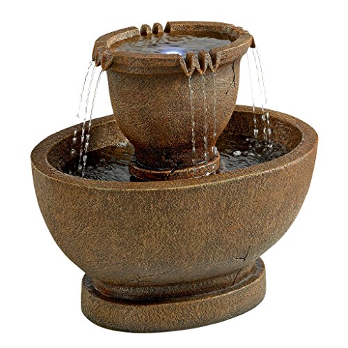 Design Toscano Richardson Oval Urns Cascading Garden Fountain Grande