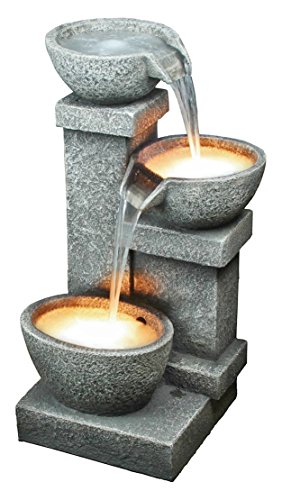 Design Toscano Villa Castle Cascading 3-bowl Garden Fountain