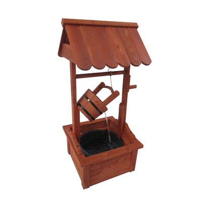 Stonegate Designs Furniture Wood Wishing Well Fountain