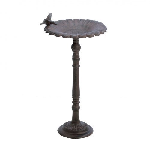 Home Locomotion Cast Iron Hummingbird Birdbath