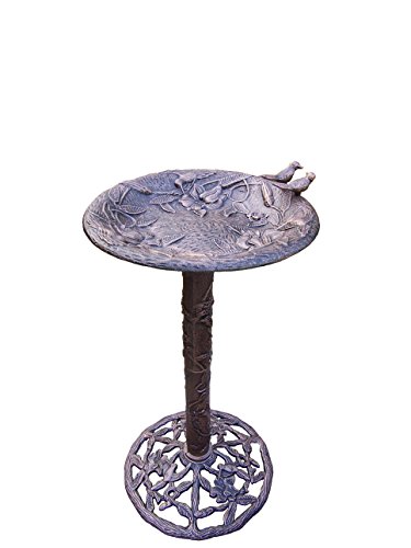 Oakland Living Hummingbird Bird Bath Antique Bronze