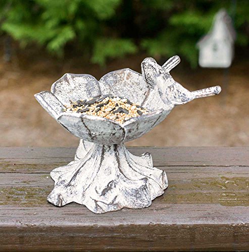 Cast Iron Daisy Tabletop BirdbathBird FeederDecorative Dish