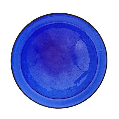 Crackle Bowl Decorative Birdbath Color Cobalt Blue