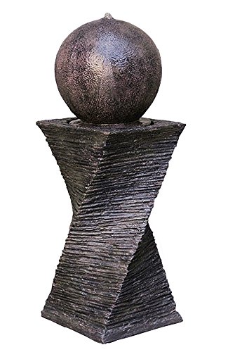 30" Floating Sphere Fountain: Outdoor Water Feature, Garden Fountain, Patio Fountain. Great Water Fountain For