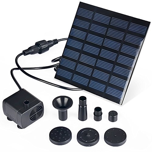 Aytai Professional 12W Solar Powered Bird Bath Fountain Pump With Solar Panel Battery Pool Water Pump Fountain Outdoor Water Submersible Pump for Bird Bath Pool Garden Pond Fish Tanksquare