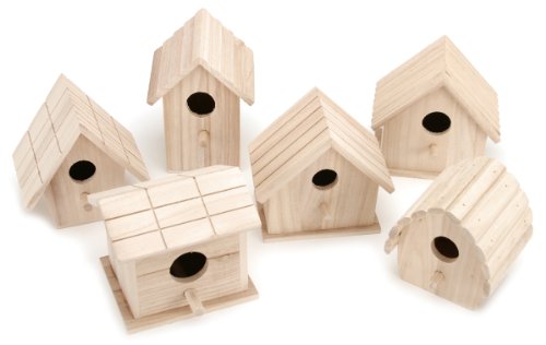 Darice Wooden Birdhouse-1 of 6 Assorted Styles