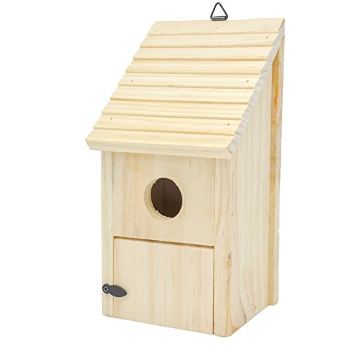 Gardirect Natural Bird Houses Traditional Wooden Bluebird House Small Size