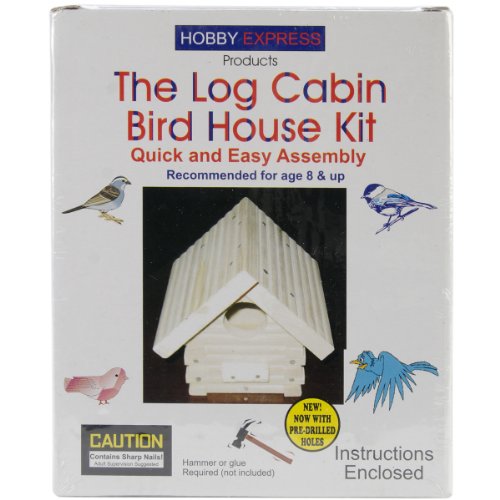 Pinepro Unfinished Wood Kit Log Cabin Bird House