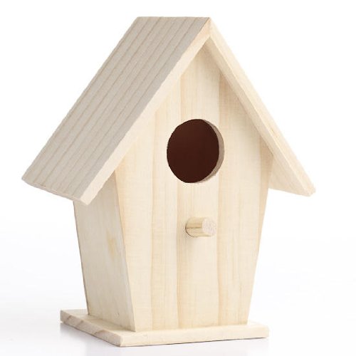 Set of 4 Unfinished Wooden Birdhouses for Crafting Creating and Decorating