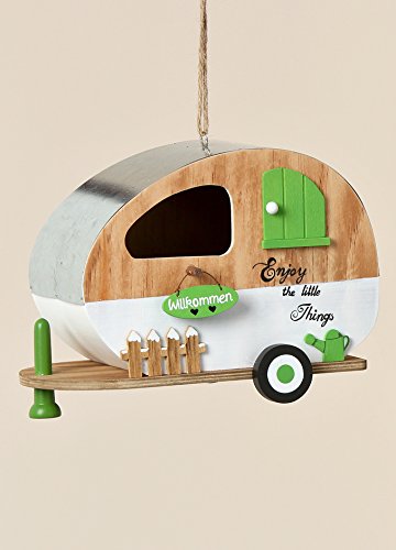 The Willkommen Enjoy The Little Things Retro Camper Cruiser Birdhouse Plywood With Metal 10frac14 L X 5 12 W