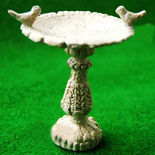 112 Dolls House Miniature Fairy Garden Resin Bird Bath Fountain Decor Fun 7N