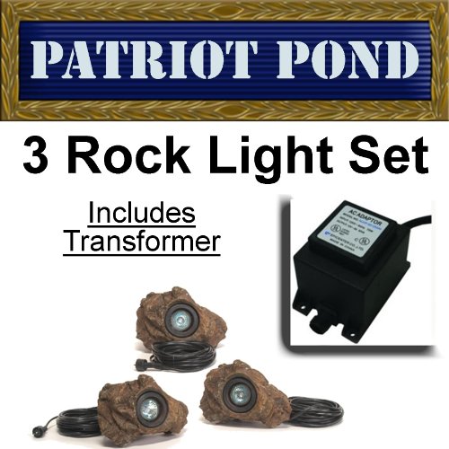 3 LED Submersible Rock Light Set for Ponds Water Features