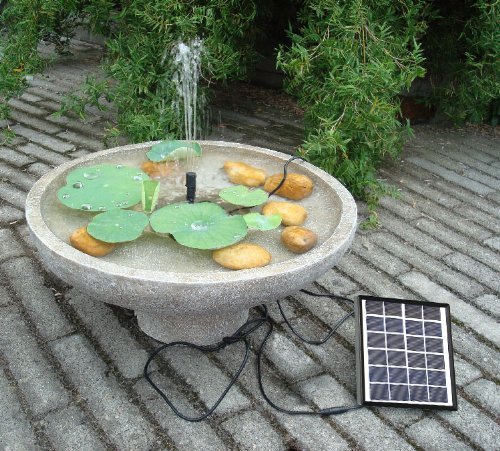 E-Bro Solar Power Water Pump for Fountain Pool Garden Pond Water Feature Submersible Water Pump 15W