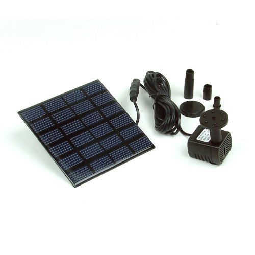 InstaparkÂ 5 Head Solar Pump Garden Fountain Pond Water Feature