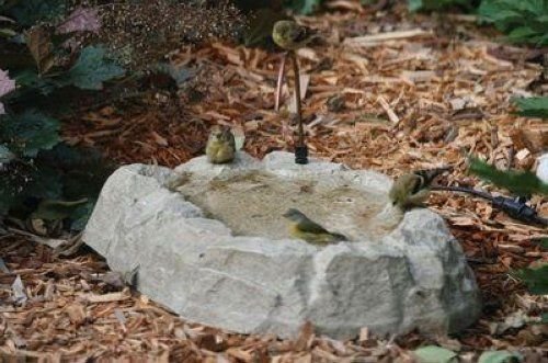 Rocky Mountain Ground Birdbath With Dripper Decorative Rock Bird Bath Aab211d po44t-kh435 H25w3326909