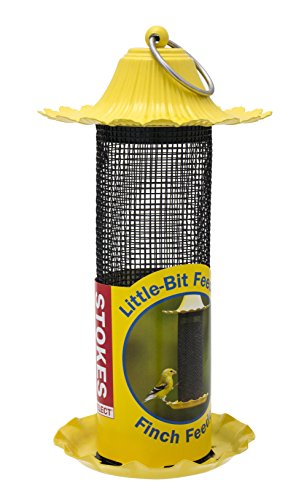 Stokes Select Little-bit Feeders Finch Bird Feeder With Metal Roof Yellow 6 Lb Seed Capacity