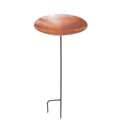 Polished Copper Birdbath With Stand