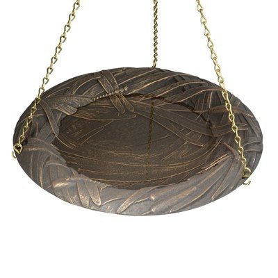 Whitehall Products Dragonfly Hanging Birdbath Copper Verdi