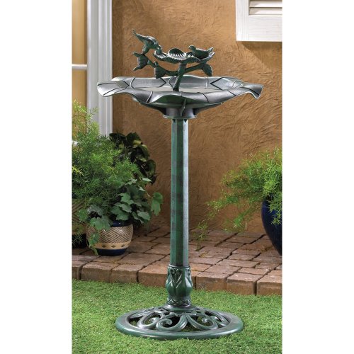 Decorative Attractive Birdbath Verdigris Home Garden D&eacutecor