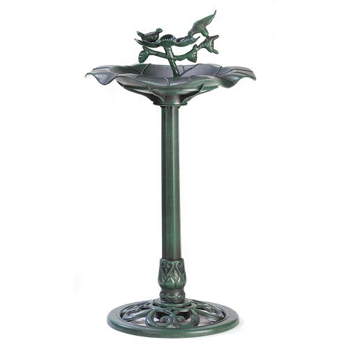 Gifts Decor Verdigris Birdbath Sculpted Outdoor Garden Birdbath Outdoor Home Garden Supply Maintenance