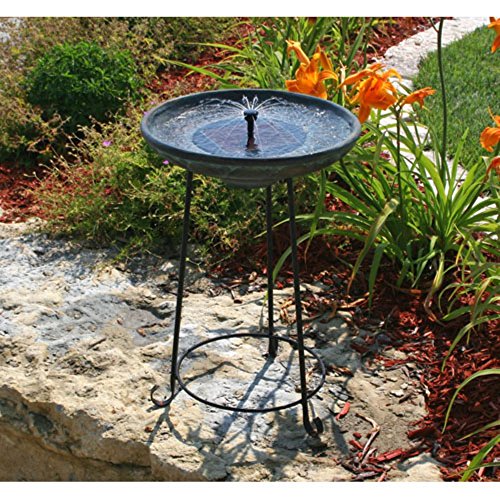 Smart Solar Somerset Verdigris Solar Bird Bath Fountain