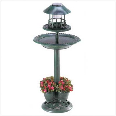 Verdigris Garden Centerpiece Bird Bath