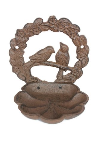 Cast Iron Wreath 2 Bird FeederBath