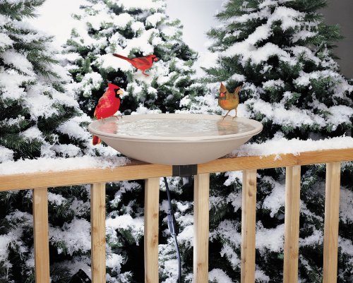 Ez Tilt-to-clean Heated Bird Bath Deck-mounted