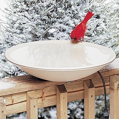 Heated Resin Bird Bath