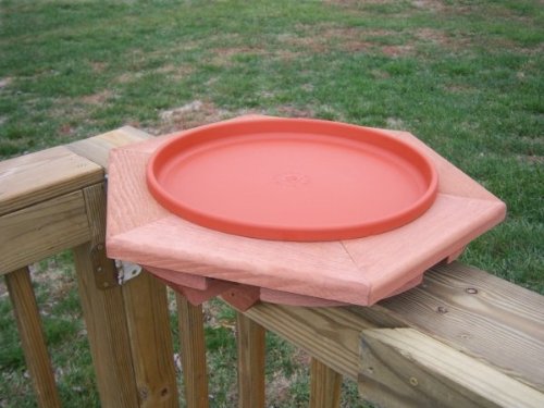 Songbird Essentials Se568 Cedar Non Heated Bird Bath Deck Mount