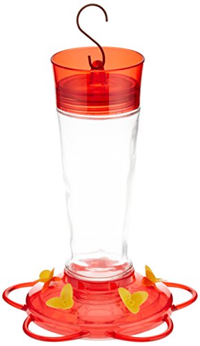 More Birds Ruby Hummingbird Glass And Plastic Feeder With 5 Feeding Stations 10-ounce Capacity