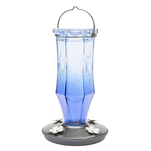 Perky-pet Sapphire Starburst Vintage Glass Hummingbird Feeder 8129-2