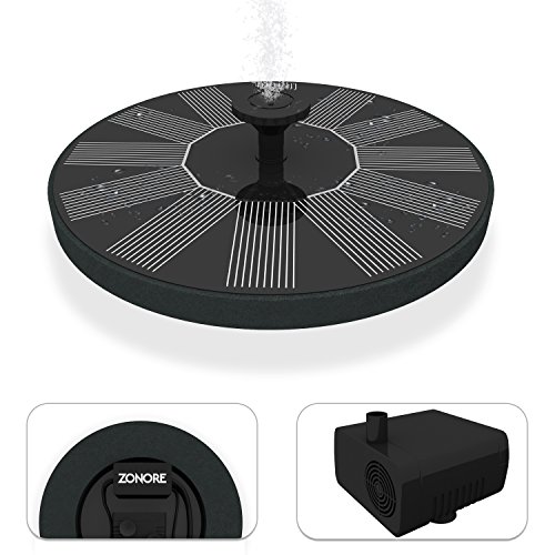 Cute Solar Powered Bird Bath Fountain Pump, Free Standing Garden 1.4w Solar Panel Kit Water Pump, Outdoor Watering