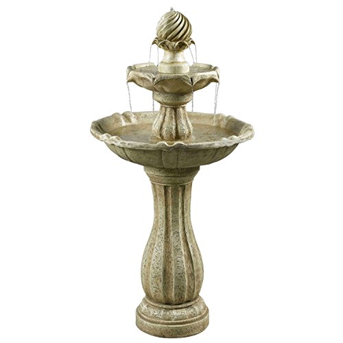 Outdoor Solar Water Fountain Bird Bath with Pump