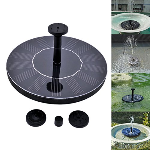 Solar Power Bird Bath FountainSOONHUA Solar Panel Water Floating Fountain Pump Kit for Bird BathFish TankSmall PondGarden Decoration